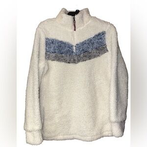 Original Weatherproof Vintage Women’s Sherpa Quarter Zip‎ Jacket Small Cream